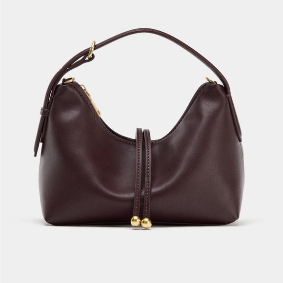 Zara Handbags - Zara NWT dark burgundy faux leather bag